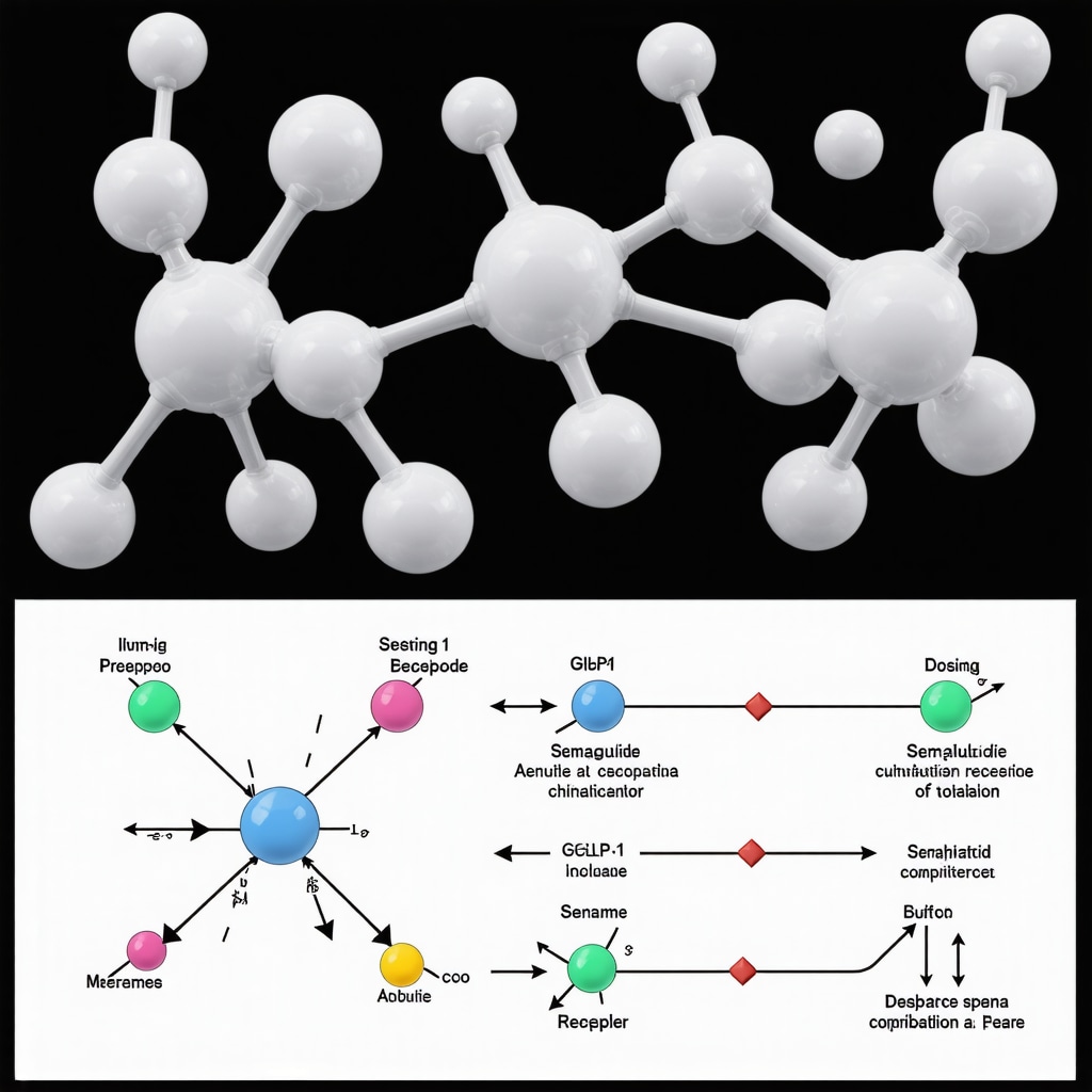 Medical illustration of Semaglutide interaction with receptors and personalized dosing strategies