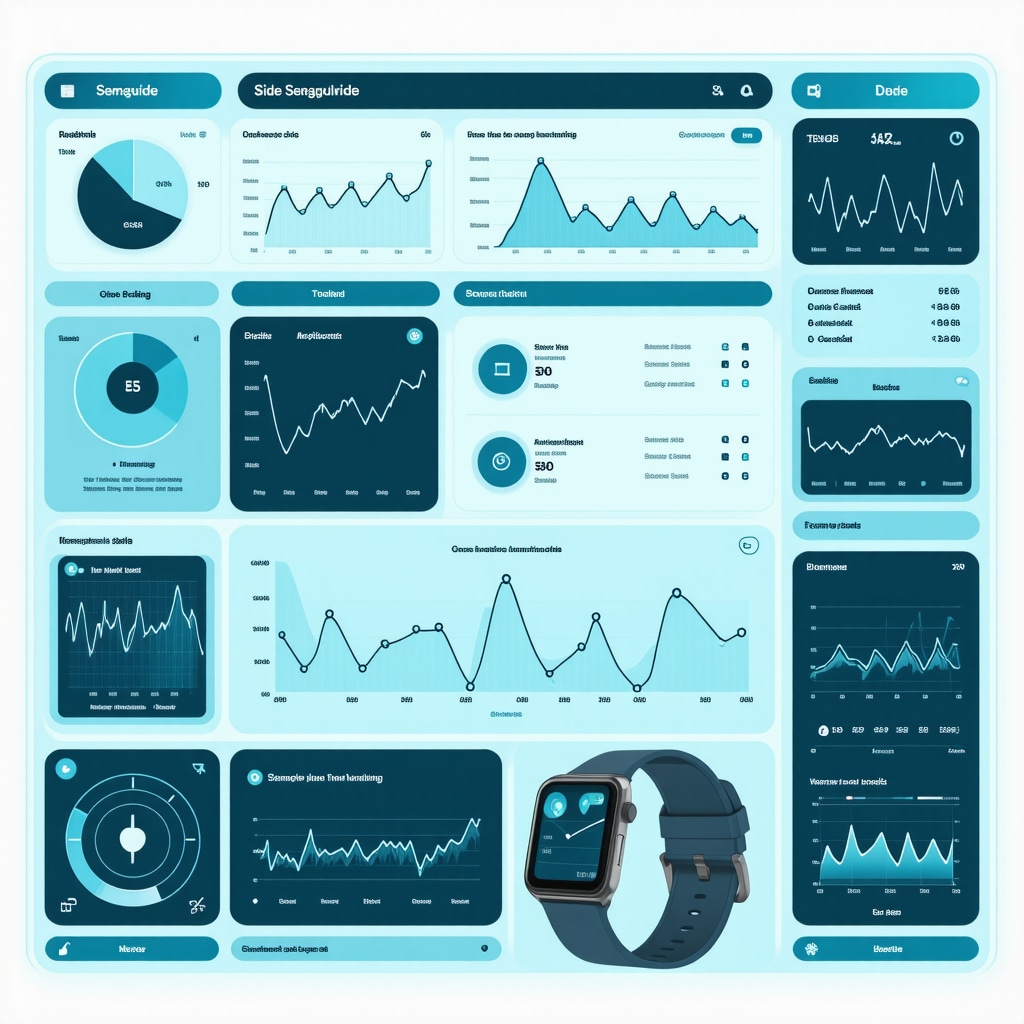 Futuristic digital health dashboard displaying semaglutide dosing and side effect monitoring