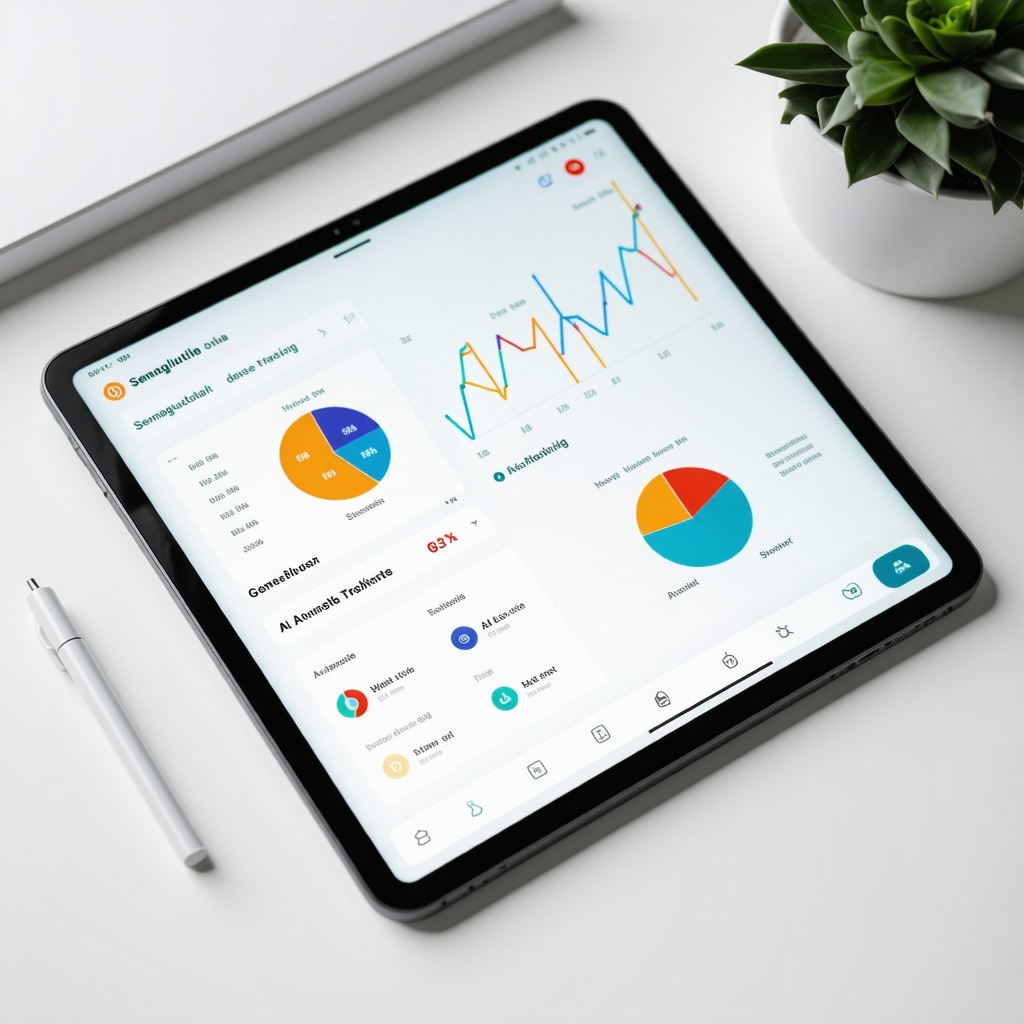 Tablet showing personalized semaglutide dosing data and AI chatbot interface