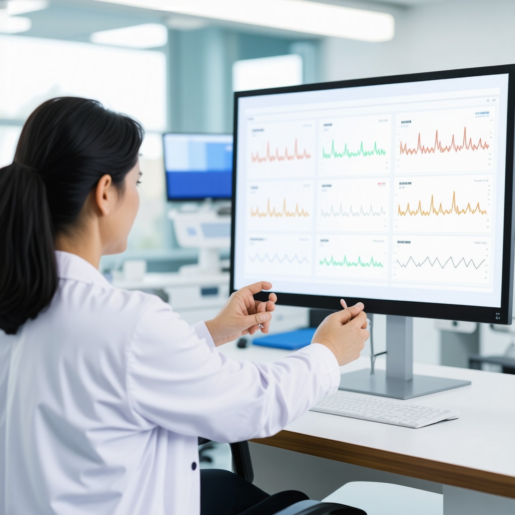 Doctor reviewing metabolic biomarker data with patient in clinical setting to optimize Semaglutide treatment