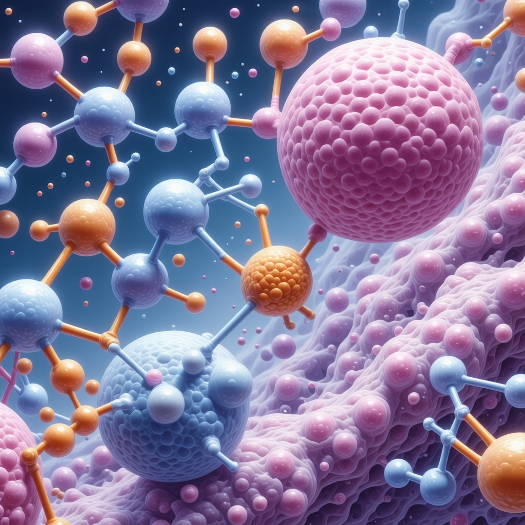 Scientific illustration of semaglutide effects on fat tissue and genetic modulation