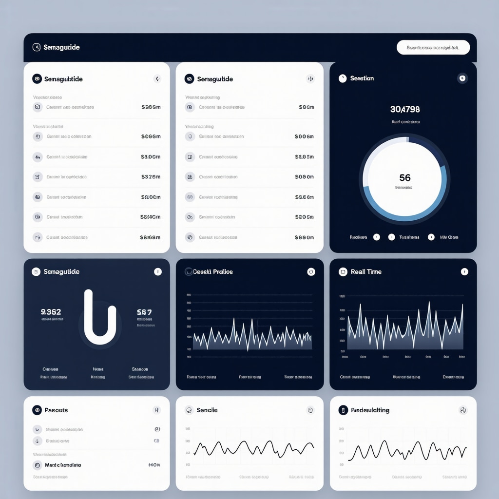 Dashboard showing semaglutide dosing, genetic data, and glucose monitoring for optimized weight loss