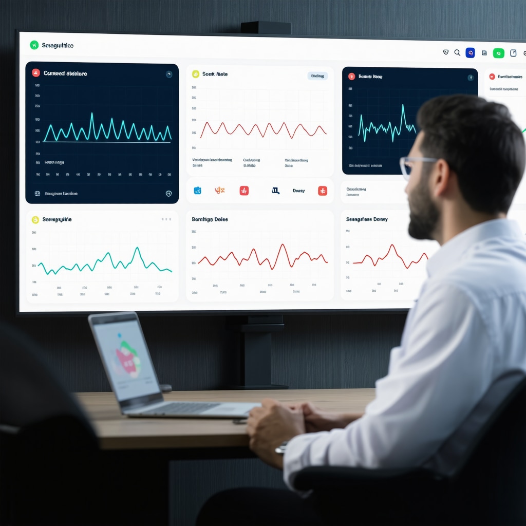 Digital health dashboard showing glucose levels, heart rate variability, and personalized dosing schedules for semaglutide therapy