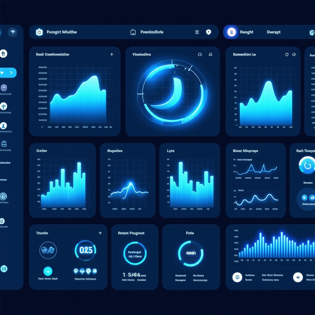 Digital dashboard showing real-time health metrics and telemedicine interface for semaglutide treatment