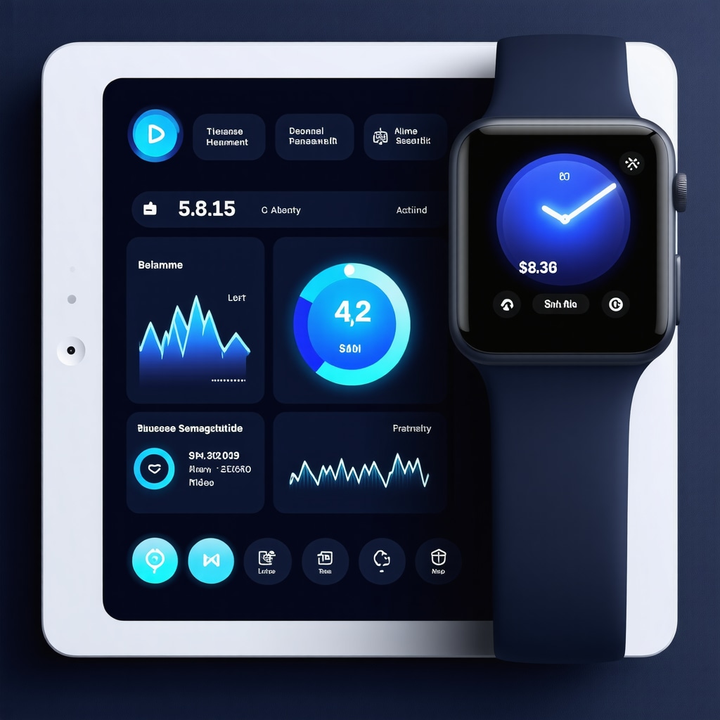 Digital dashboard showing glucose, activity, and sleep data for personalized semaglutide weight loss treatment