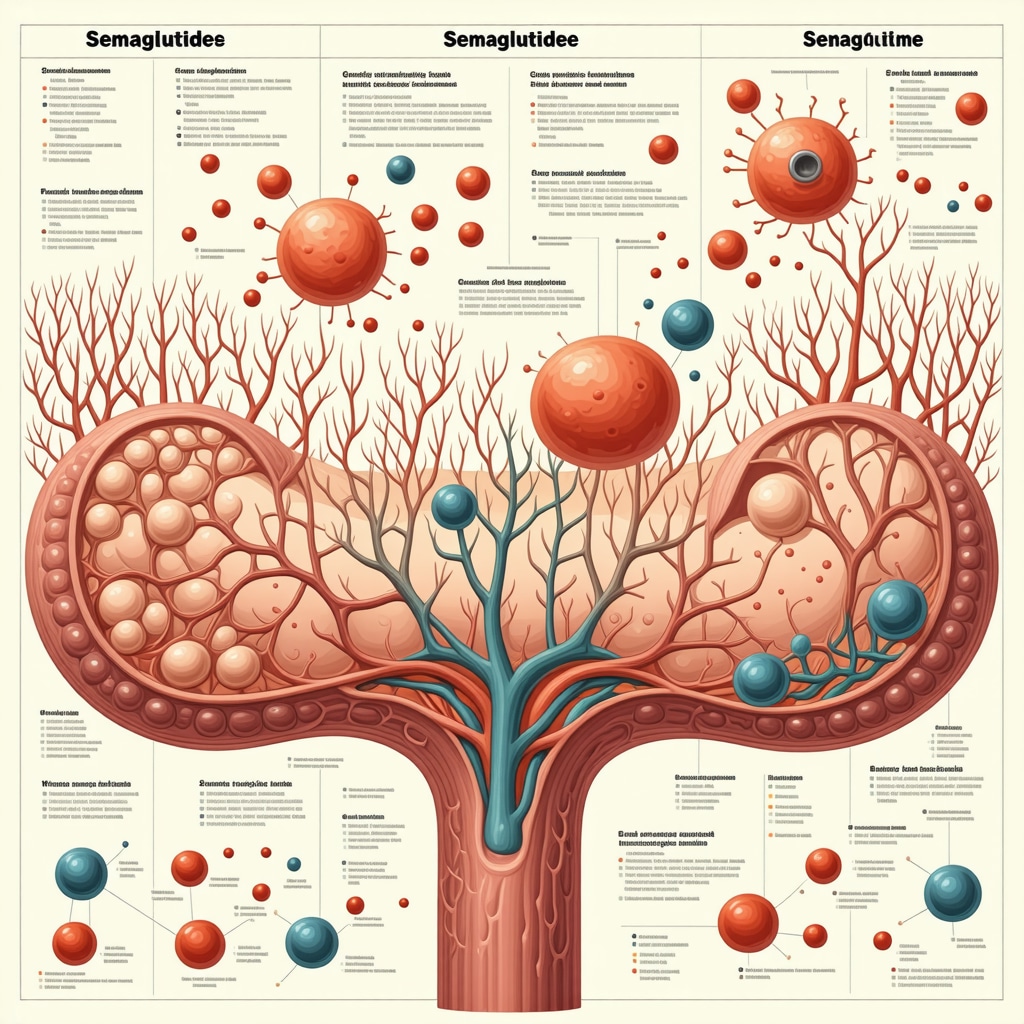 Infographic showing genetic and microbiome factors affecting semaglutide response and weight loss