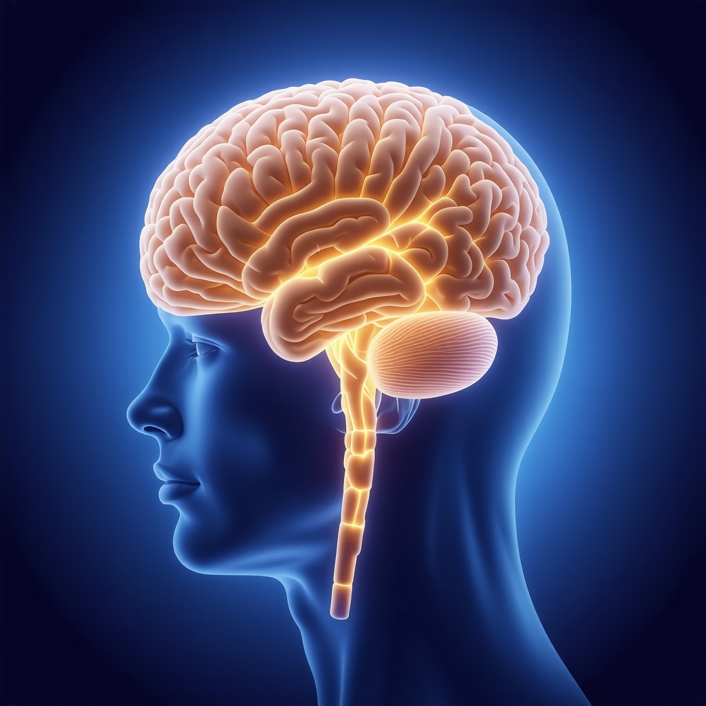 Illustration depicting brain pathways and genetic markers linked to semaglutide personalized treatment