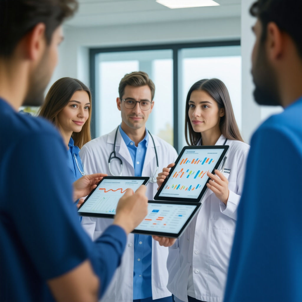 Medical professionals reviewing biomarker analytics for personalized semaglutide therapy