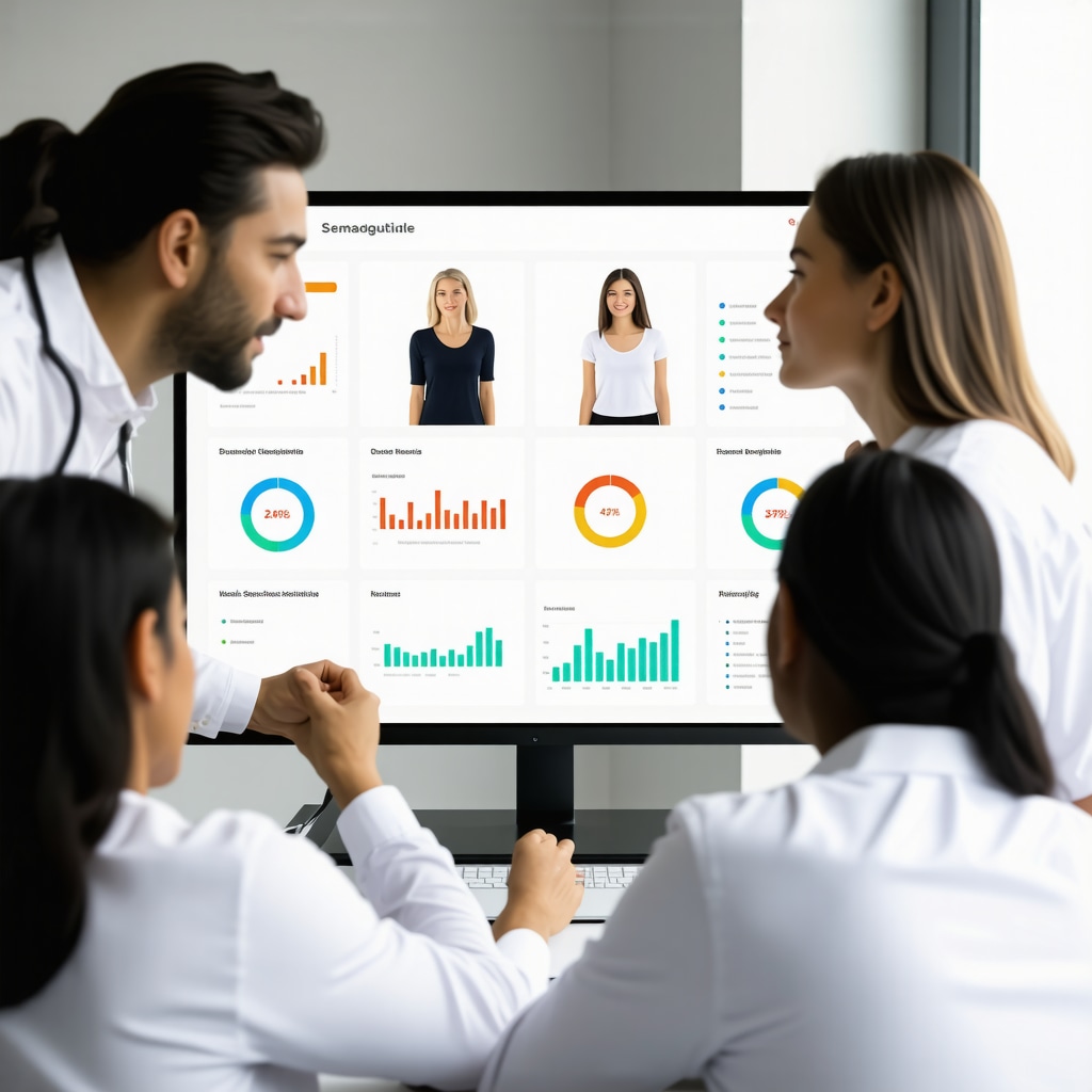 Medical team analyzing patient data on digital dashboard for semaglutide treatment
