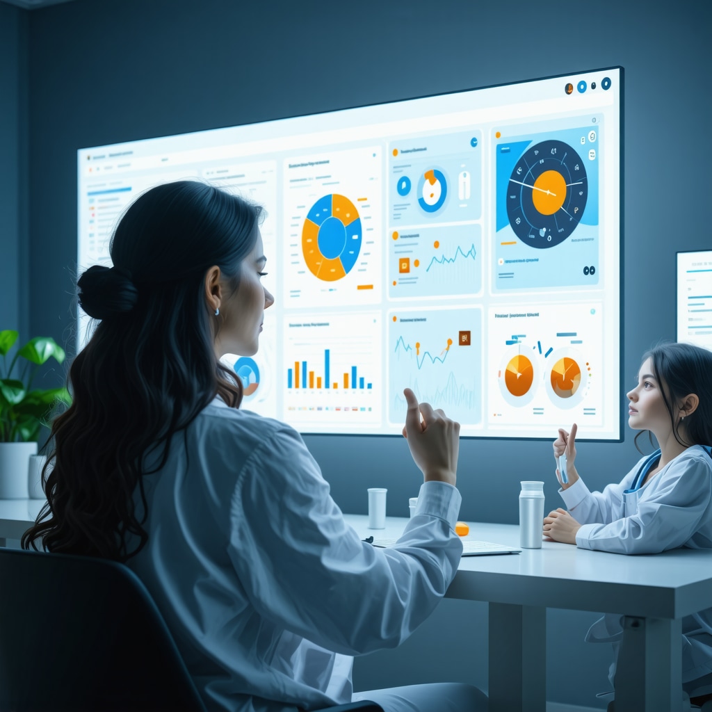 Patient using AI health dashboard for personalized semaglutide weight loss therapy