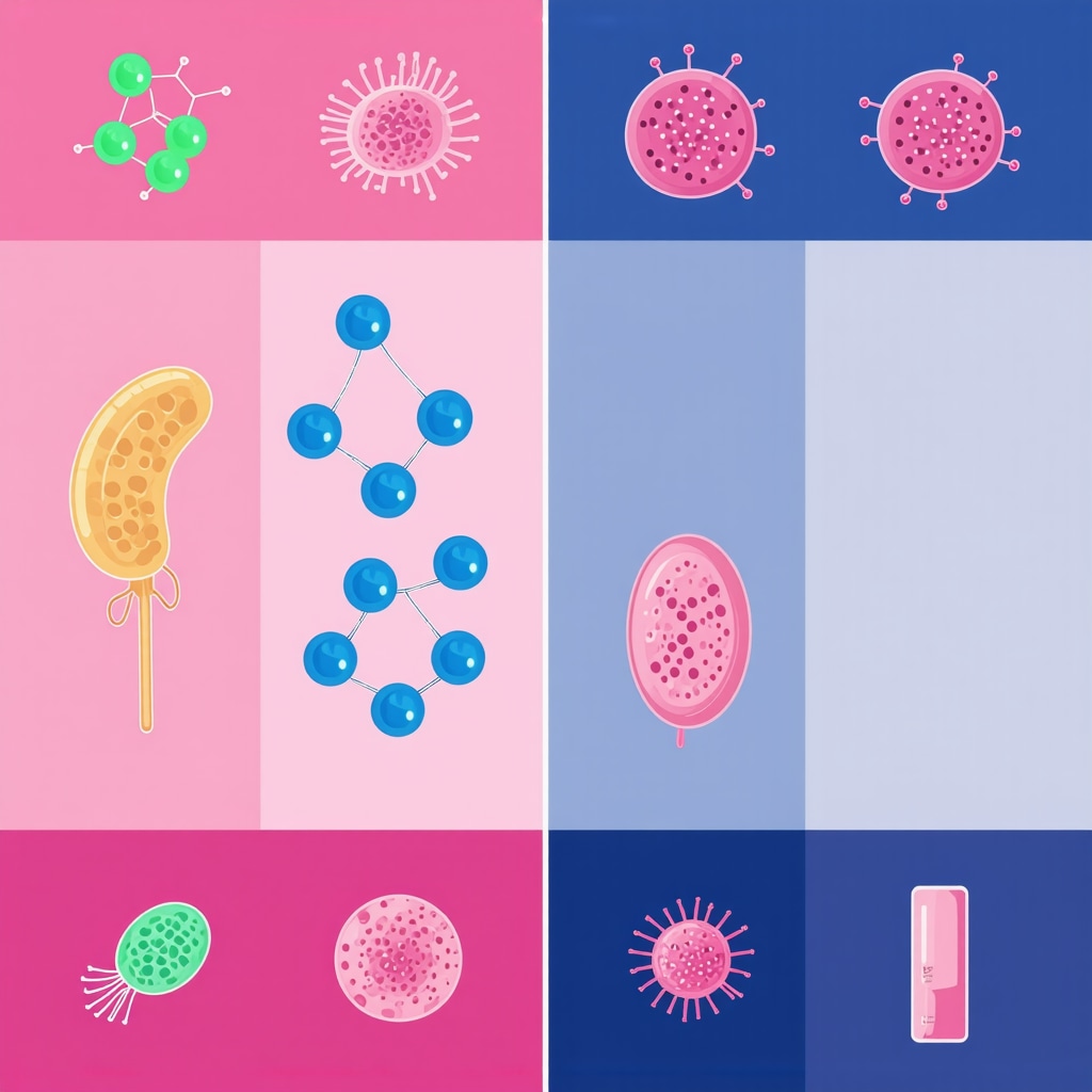 Illustration of semaglutide binding to GLP-1 receptors with gut microbiome and digital health monitoring visuals