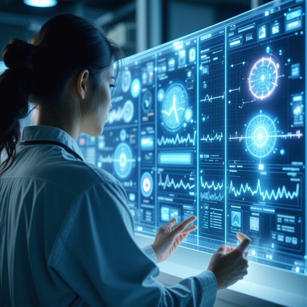 Patient with wearable biosensors and AI data visualization for personalized weight loss treatment