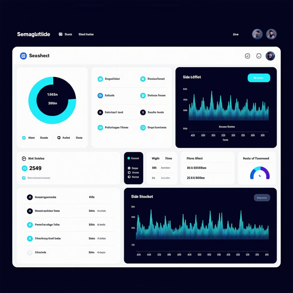 Personalized semaglutide dosing dashboard with biomarker analytics