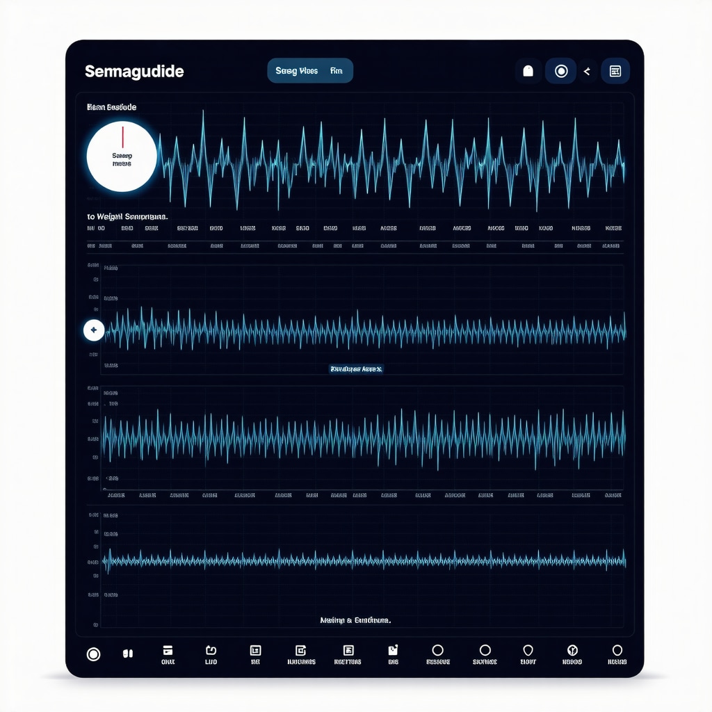 Digital health interface showing biometric data, semaglutide injection, and circadian rhythm charts for personalized weight loss