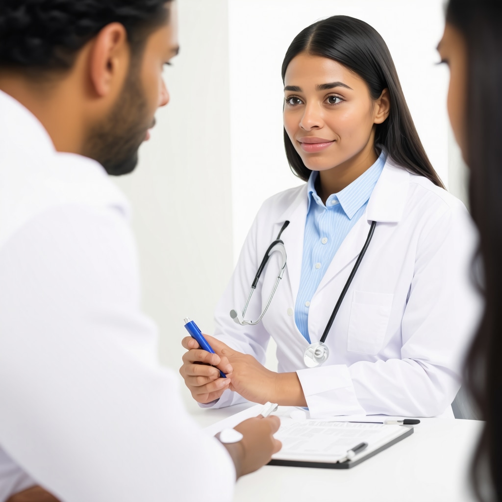 Doctor consulting patient about combining Semaglutide and fasting for weight loss