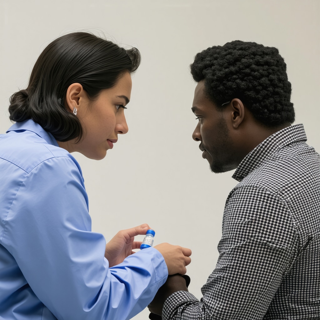 Doctor consulting patient about semaglutide treatment in clinic