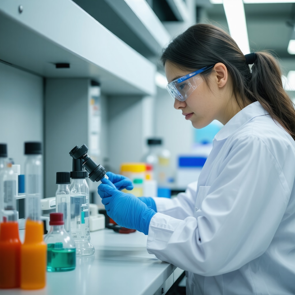 Scientist studying metabolic effects of semaglutide and fasting in a lab