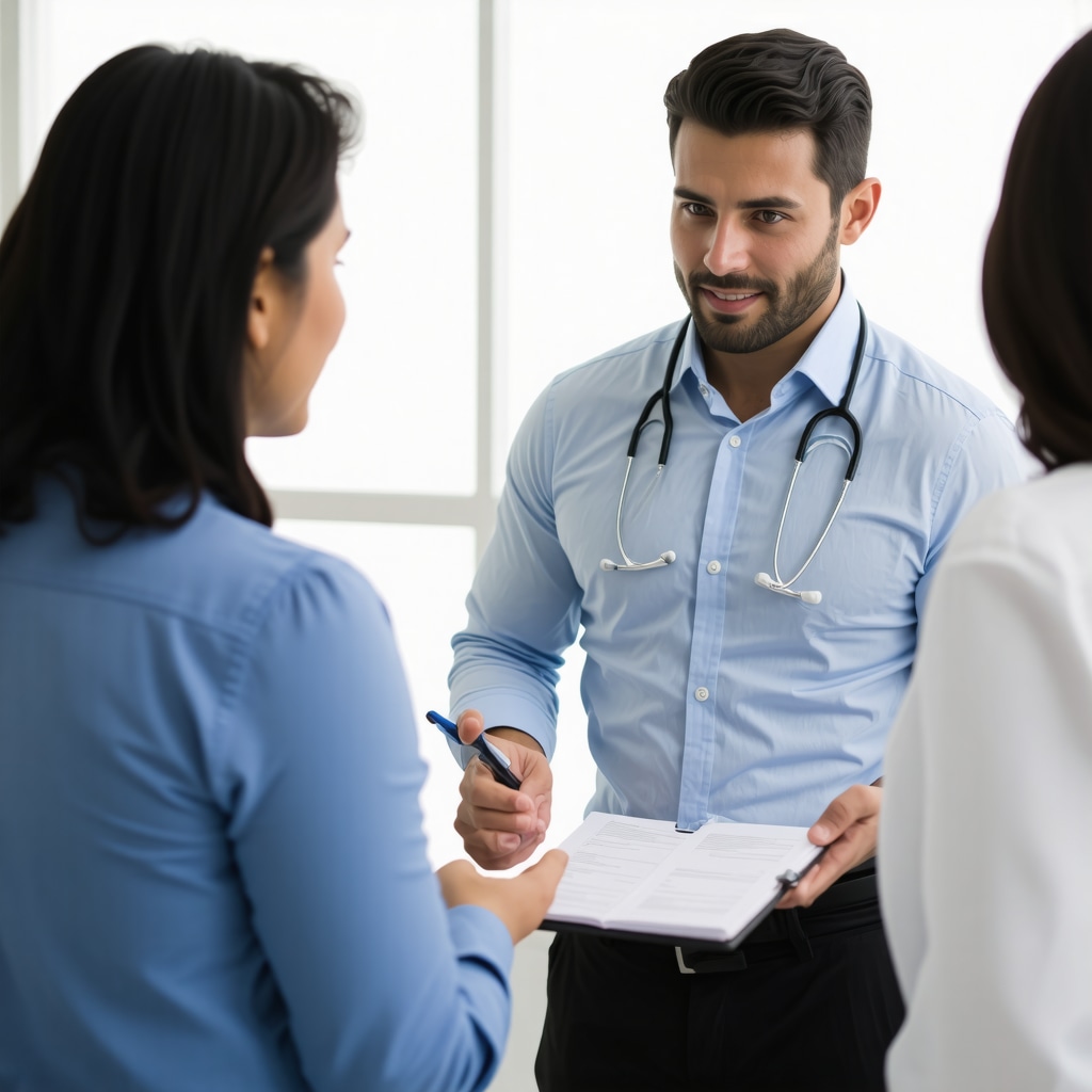 Doctor advising patient on personalized weight loss protocol involving Semaglutide and fasting