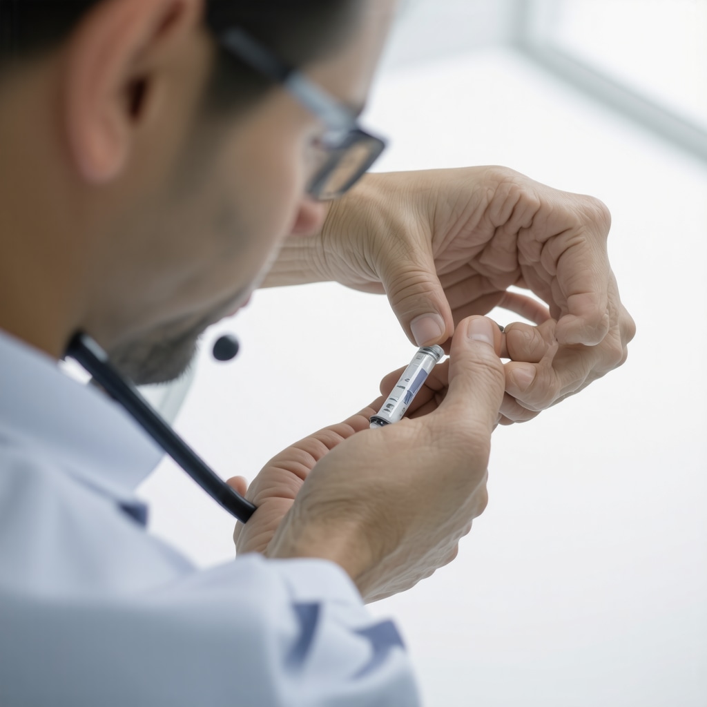 Healthcare professional customizing semaglutide dose for personalized weight management