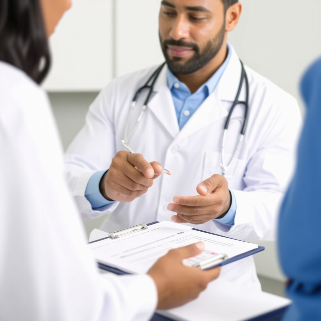 Doctor and patient discussing long-term weight management strategies, semaglutide concept.