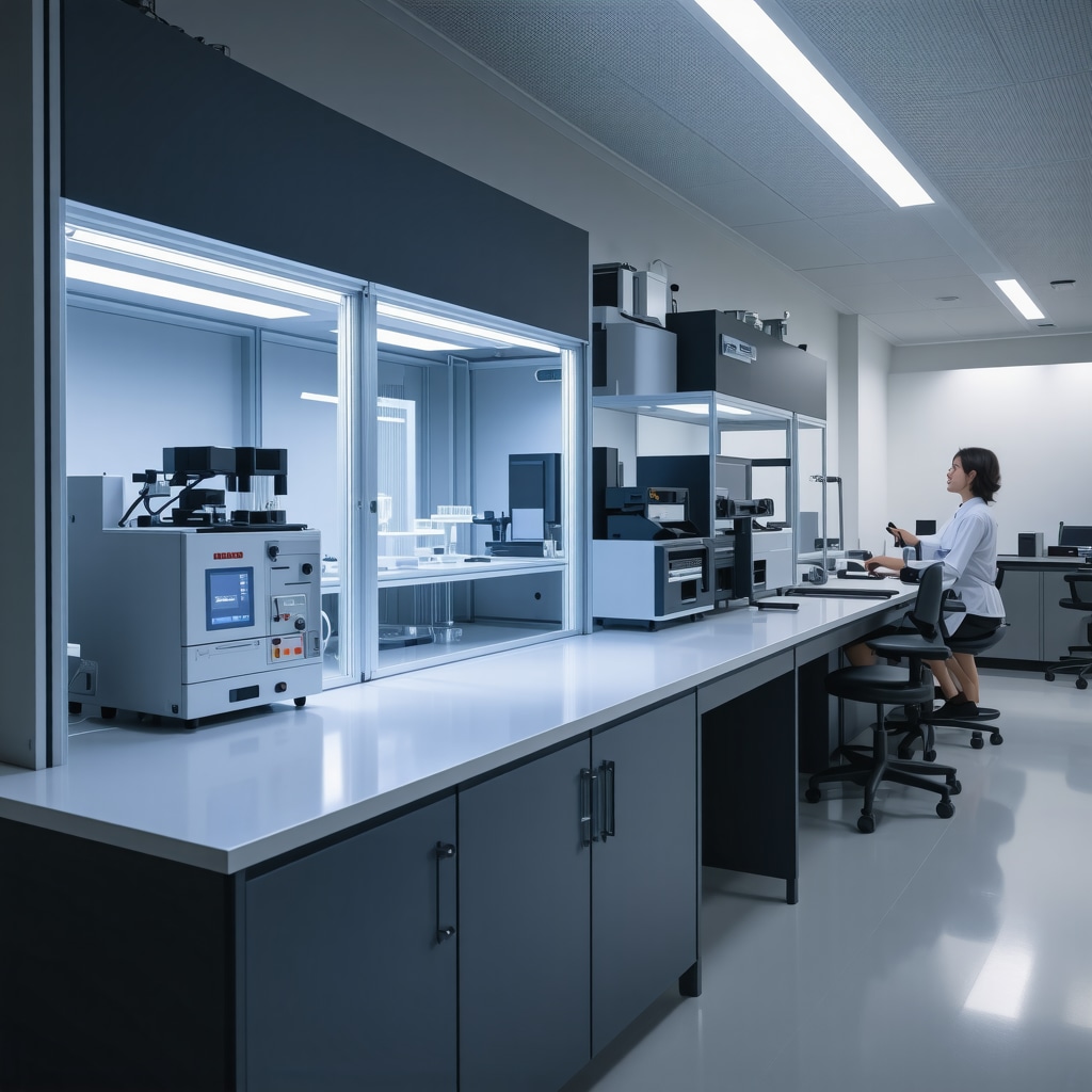 Laboratory scene showing advanced genetic and microbiome analysis tools