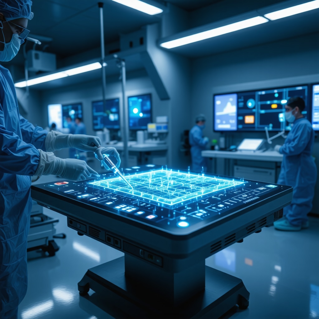 Futuristic medical device delivering semaglutide for personalized weight loss treatment