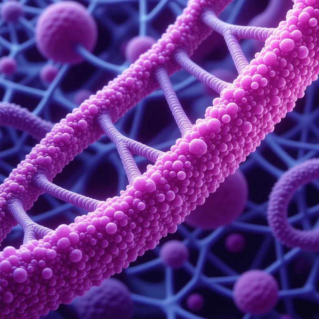 Futuristic laboratory with genetic and molecular research for weight loss