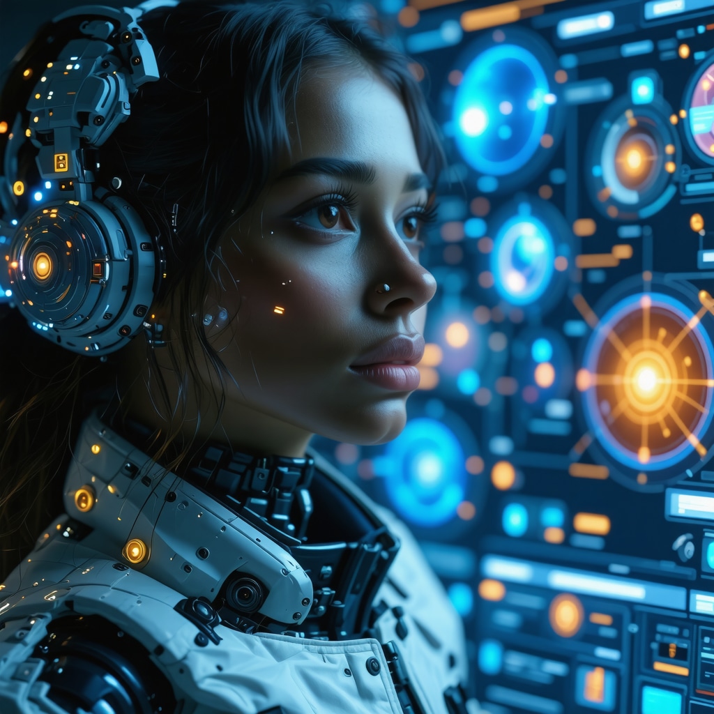 Futuristic medical consultation with genetic testing and digital health devices
