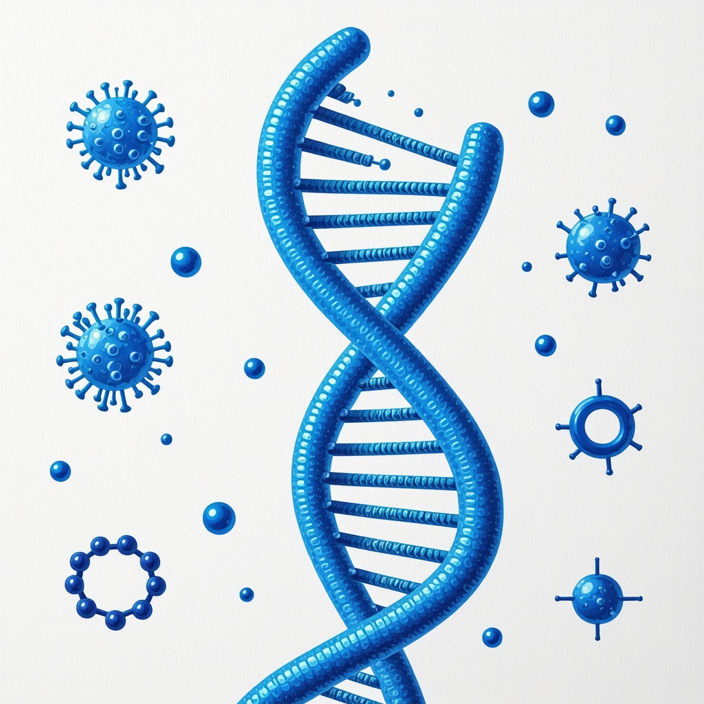 Illustration of genetic testing and personalized medicine for weight management