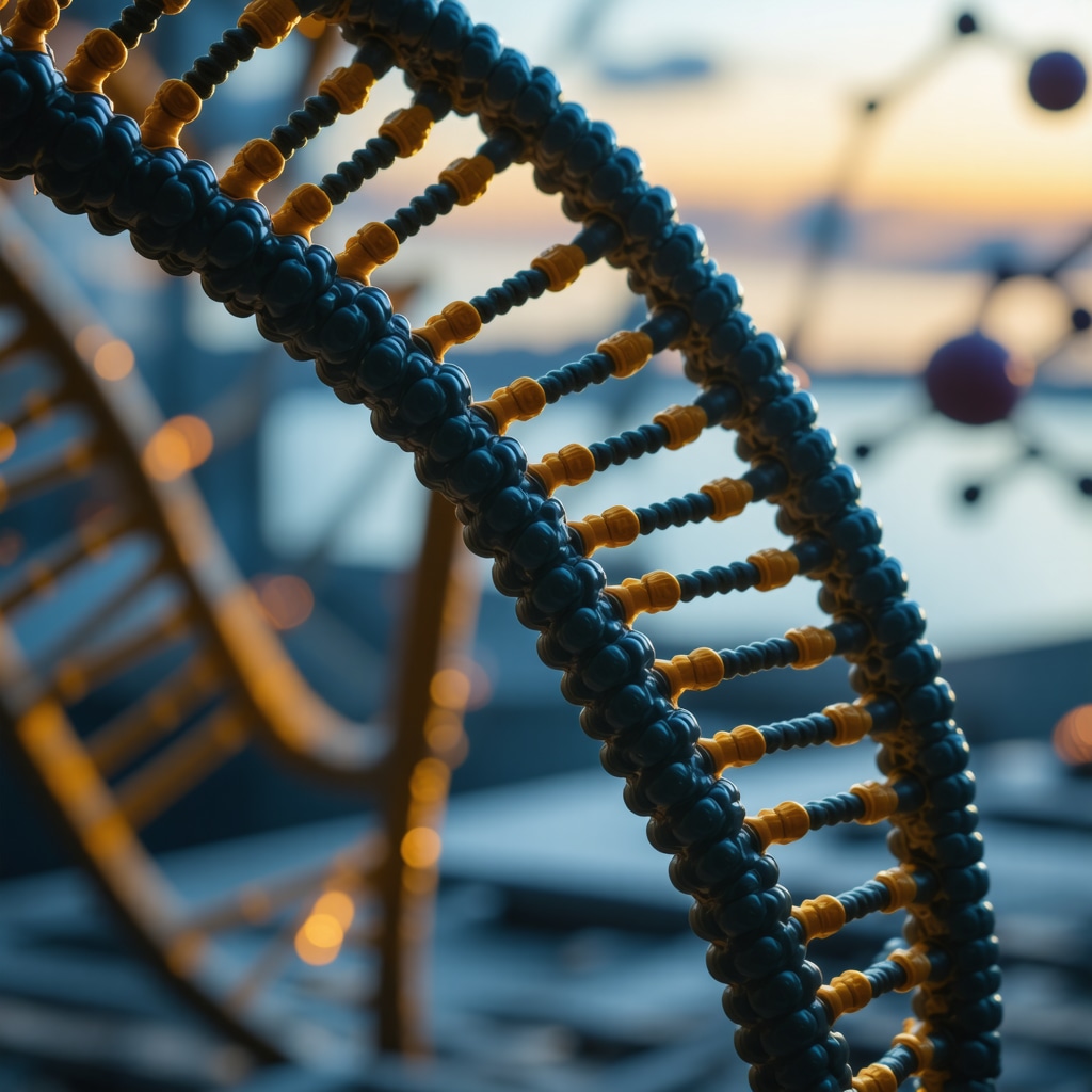 Genetic DNA helix representing personalized medicine for weight loss