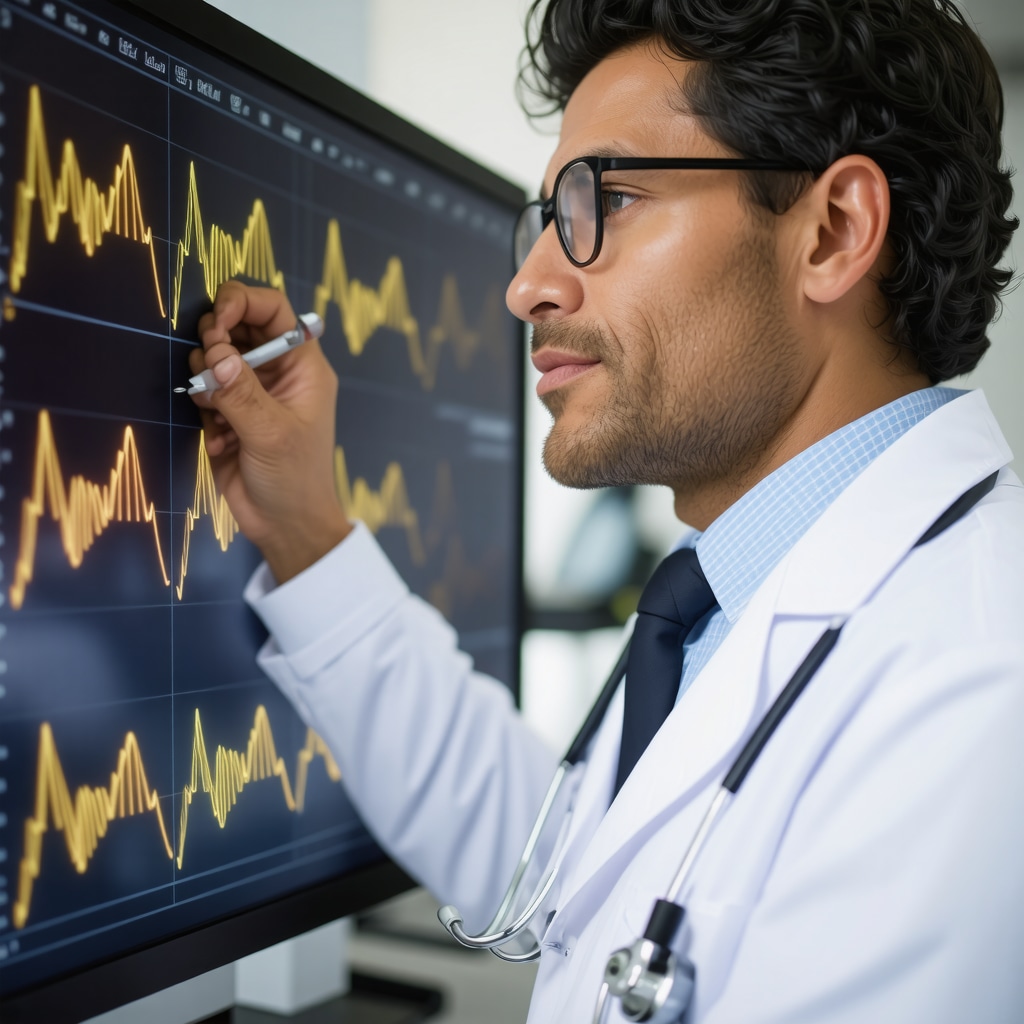 Healthcare professional studying genetic data for personalized weight loss treatment