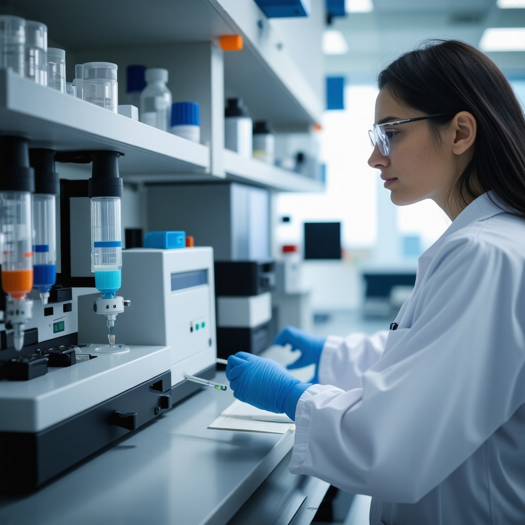 Healthcare professional analyzing genetic data for personalized Semaglutide dosing.