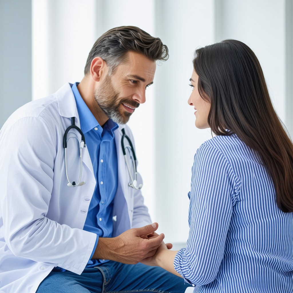 Doctor explaining Semaglutide treatment options to a patient.