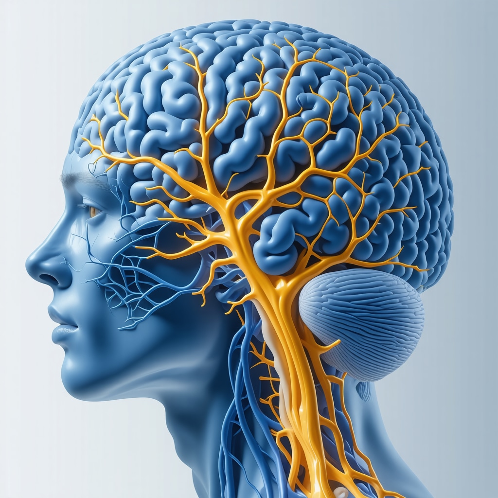 Diagram showing neural pathways in the brain and cellular processes in adipose tissue influenced by semaglutide for effective weight management.
