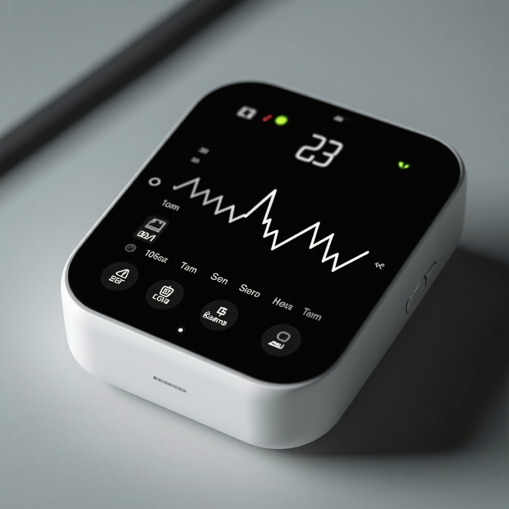 High-tech digital health device showing real-time weight loss analytics