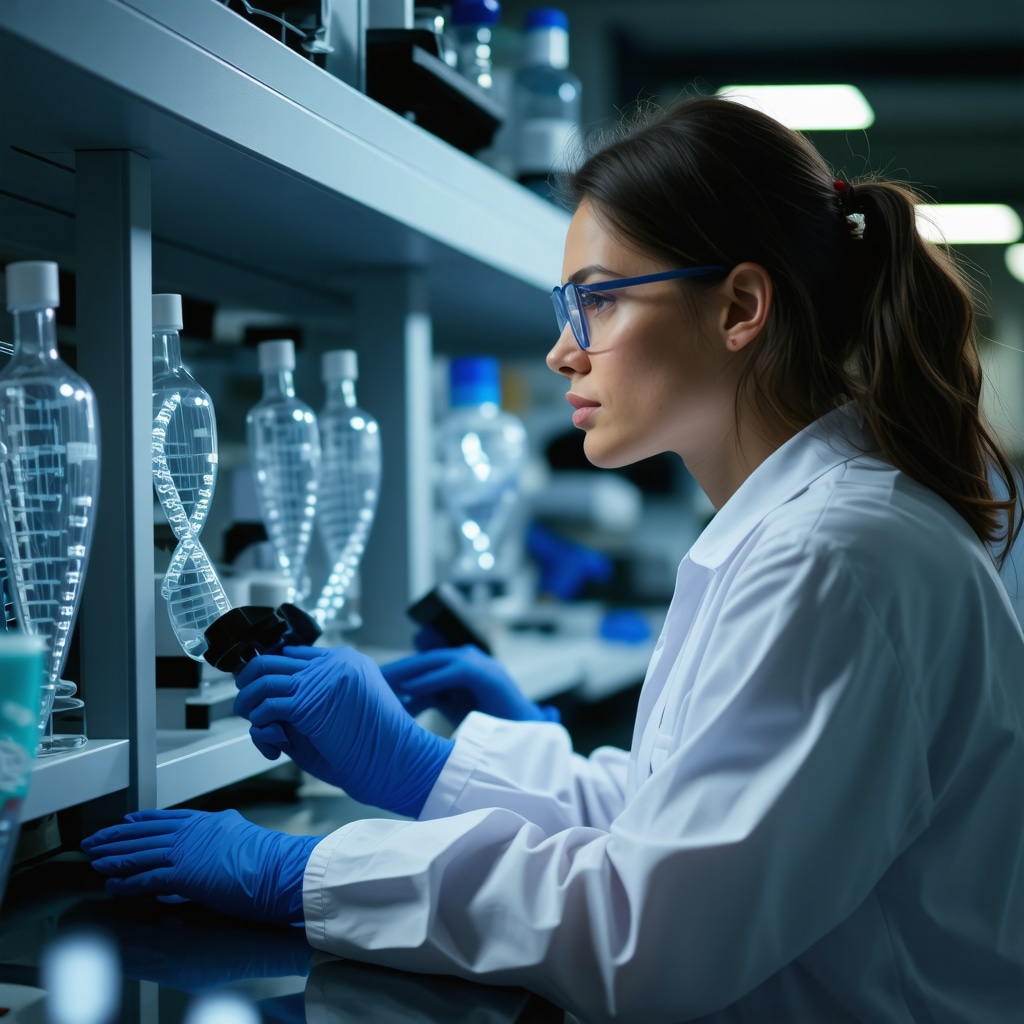 Scientist working with genetic data in a lab environment, highlighting personalized medicine approaches