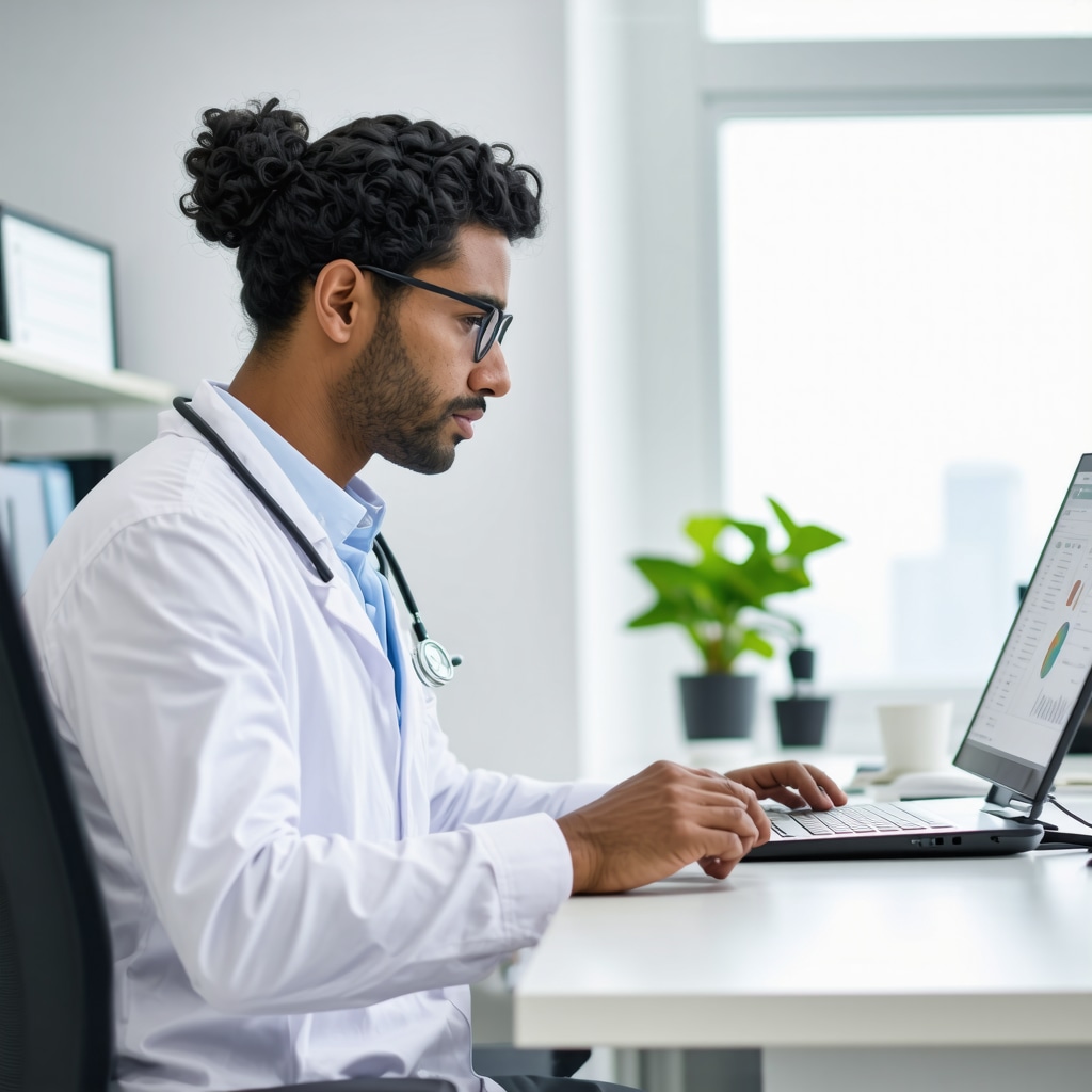 Doctor reviewing metabolic and activity data using digital tools for personalized weight management.