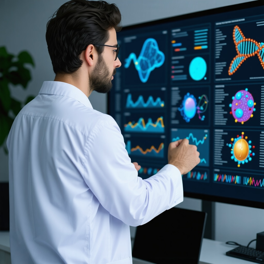 Doctor reviewing genetic and metabolic data on a digital screen for personalized weight loss therapy.