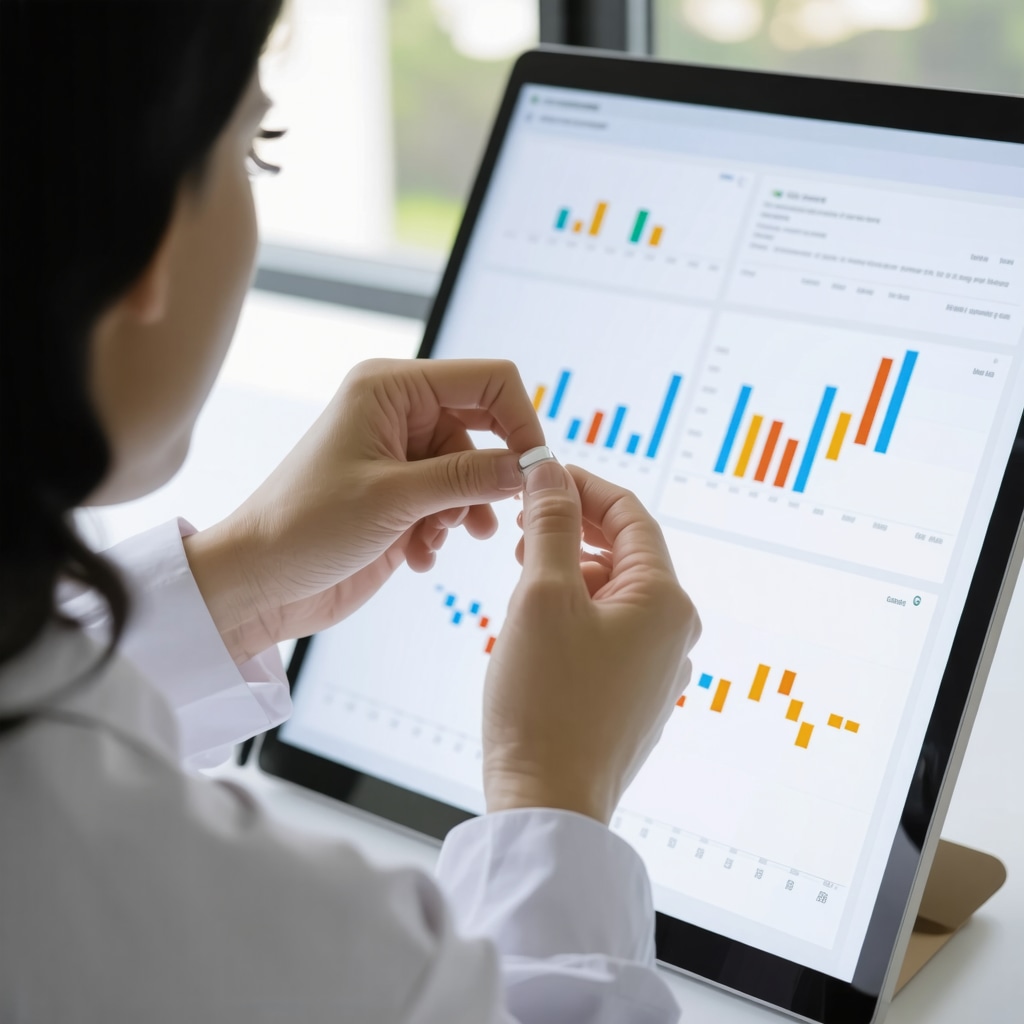 Doctor adjusting medication dose with digital health tools for personalized weight management.