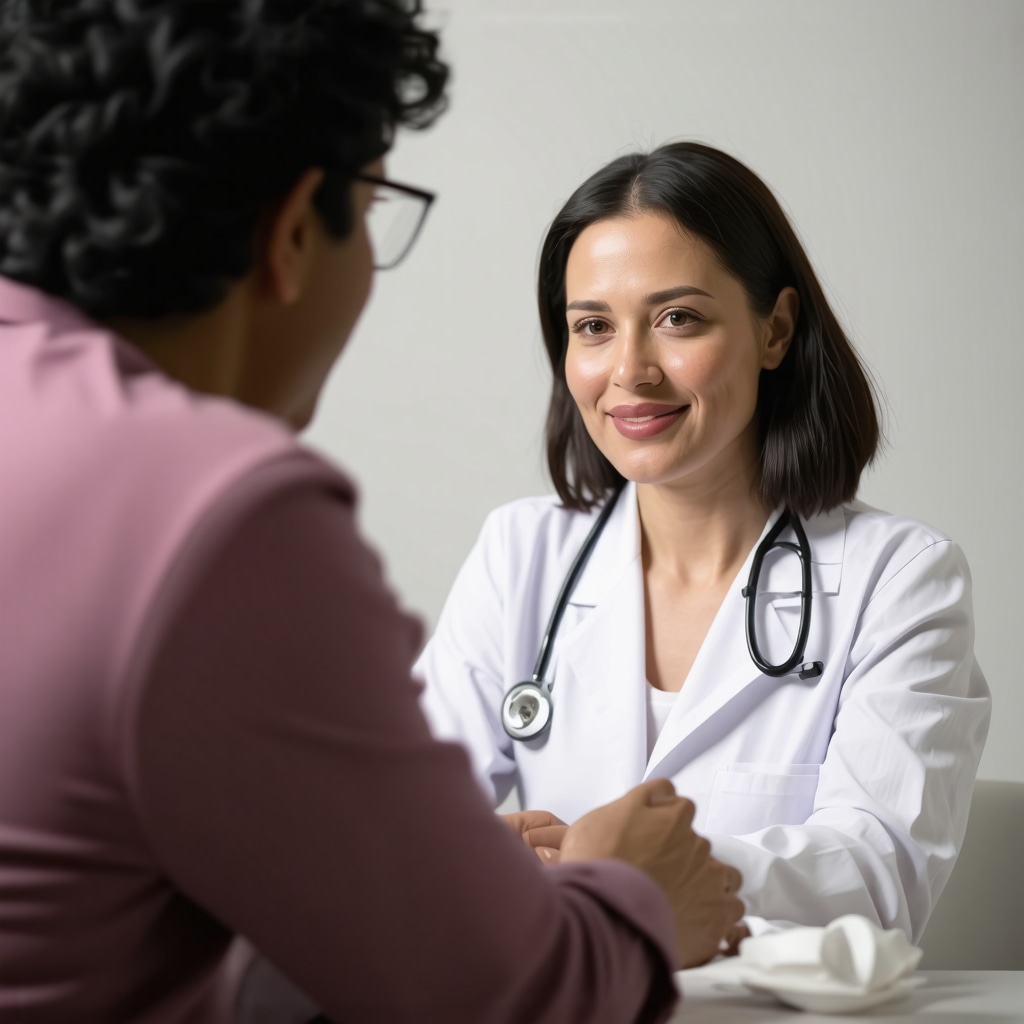 Doctor discussing tailored weight loss plan with patient in clinic