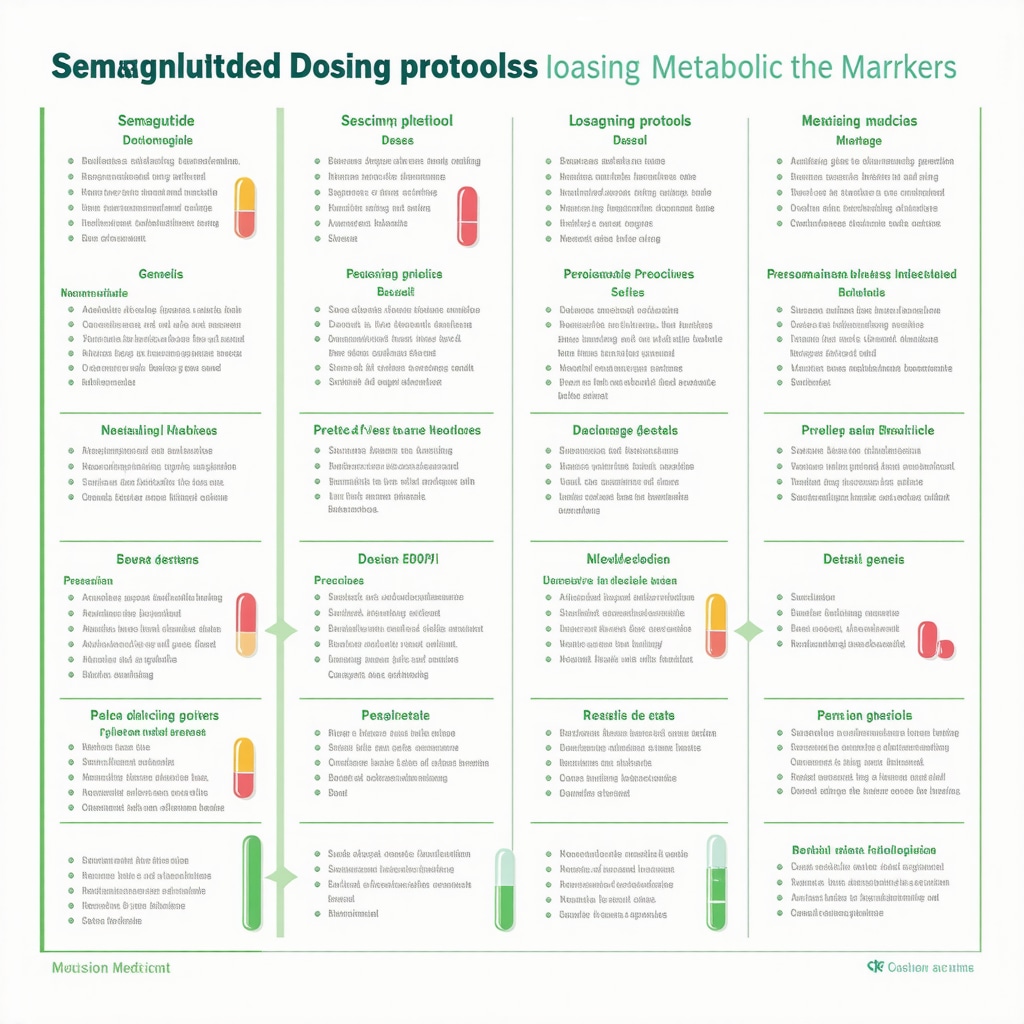 Infographic illustrating genetic-based dosing protocols for Semaglutide in weight management.