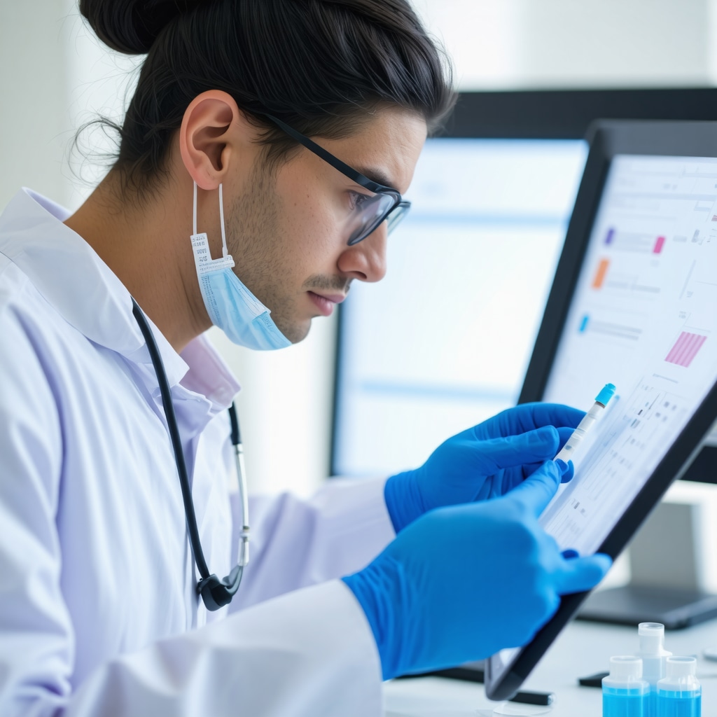 Medical professional reviewing patient data on tablet for tailored semaglutide treatment