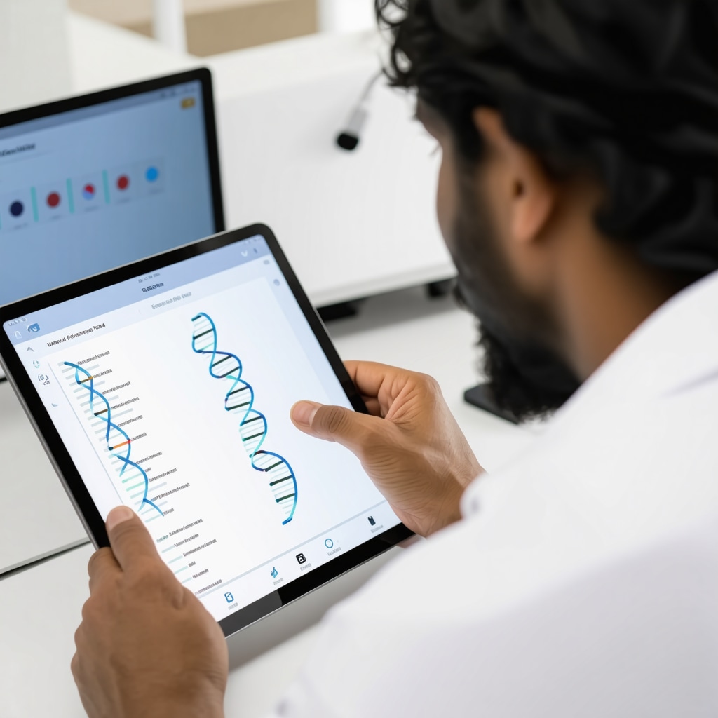 Doctor analyzing genetic data for customized semaglutide dosing