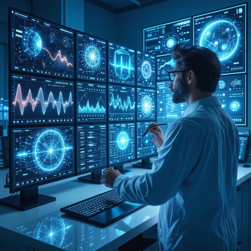 Clinician reviewing genetic and circadian rhythm data for personalized semaglutide dosing