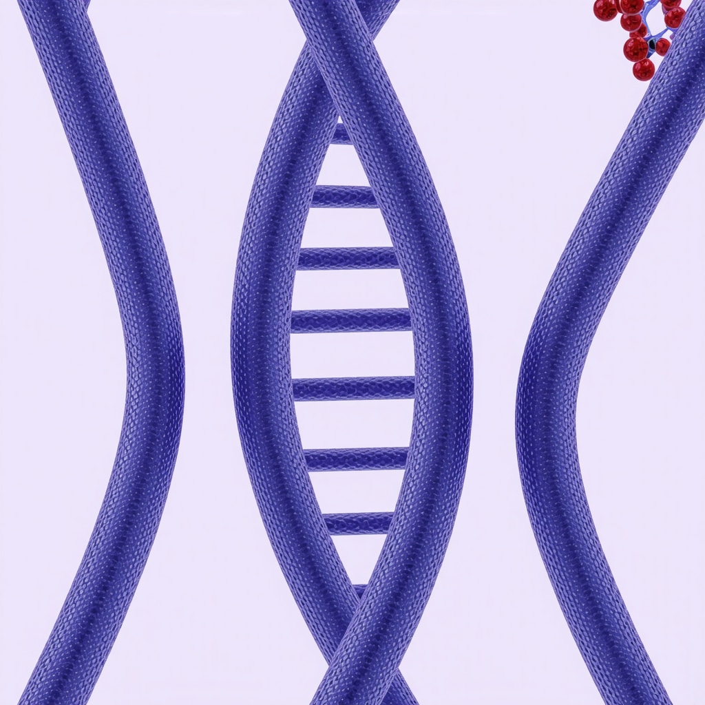 Diagram showing genetic markers, diet plans, and metabolic responses affecting semaglutide treatment