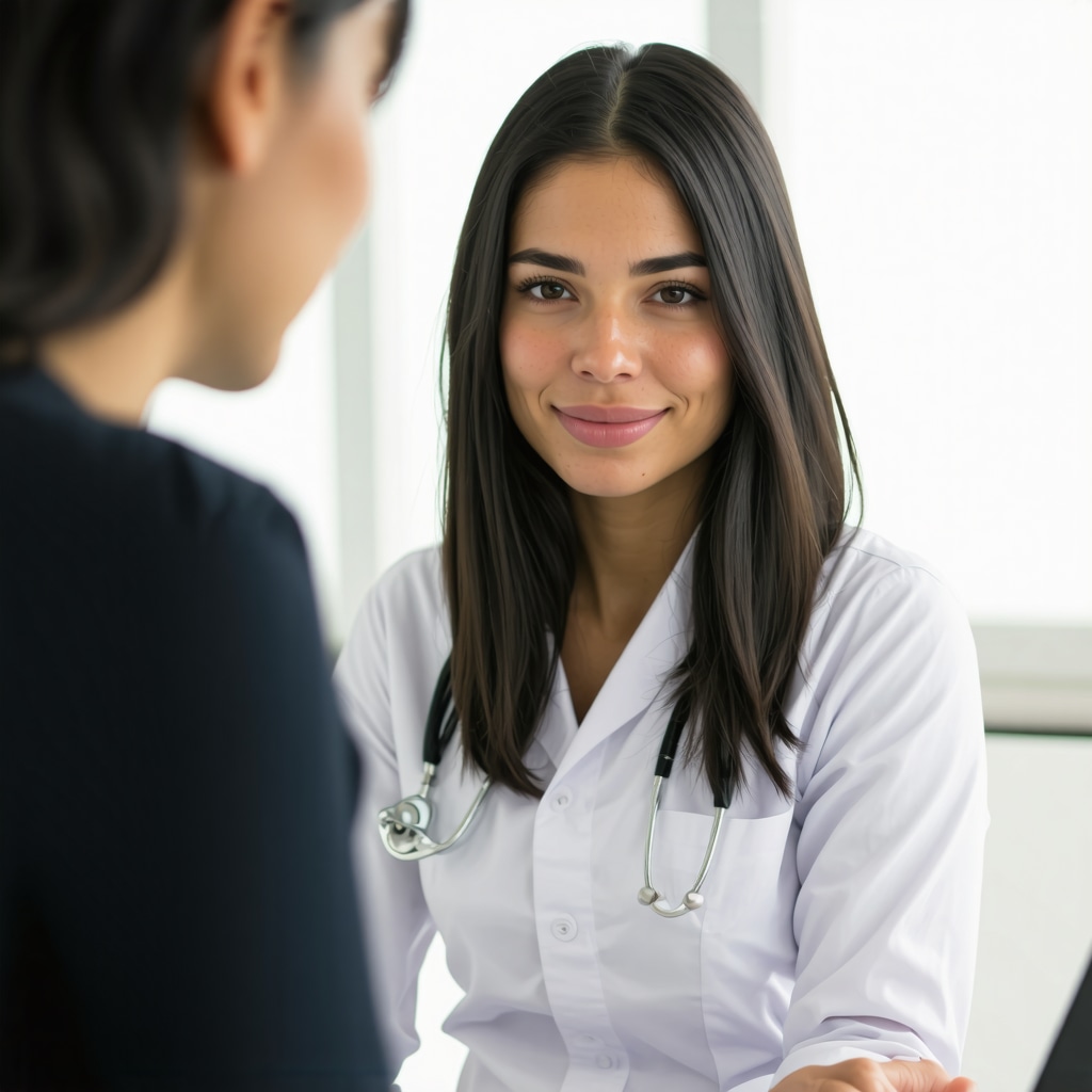 Doctor analyzing patient data for customized semaglutide dosing.