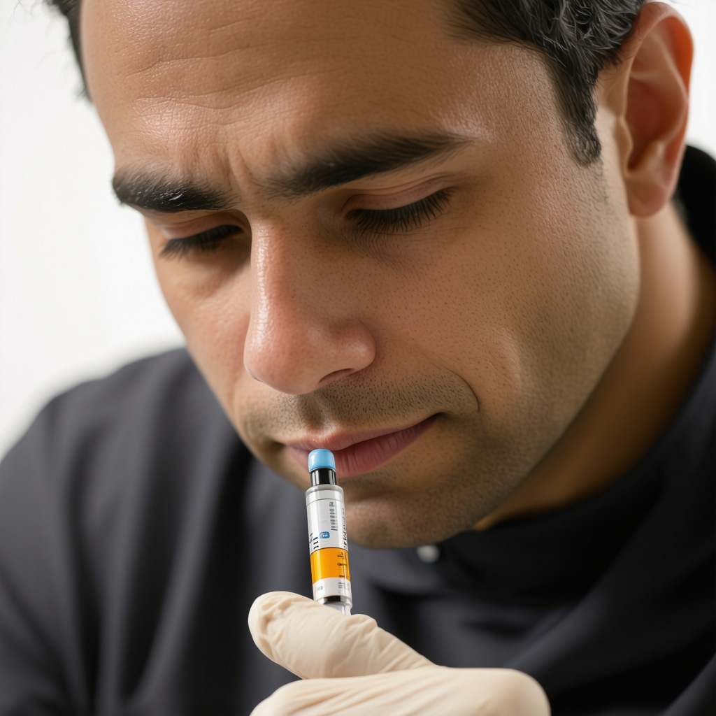 Person receiving a Semaglutide injection from a healthcare professional.