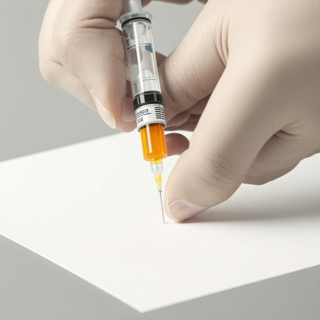 Person preparing a semaglutide injection under medical supervision