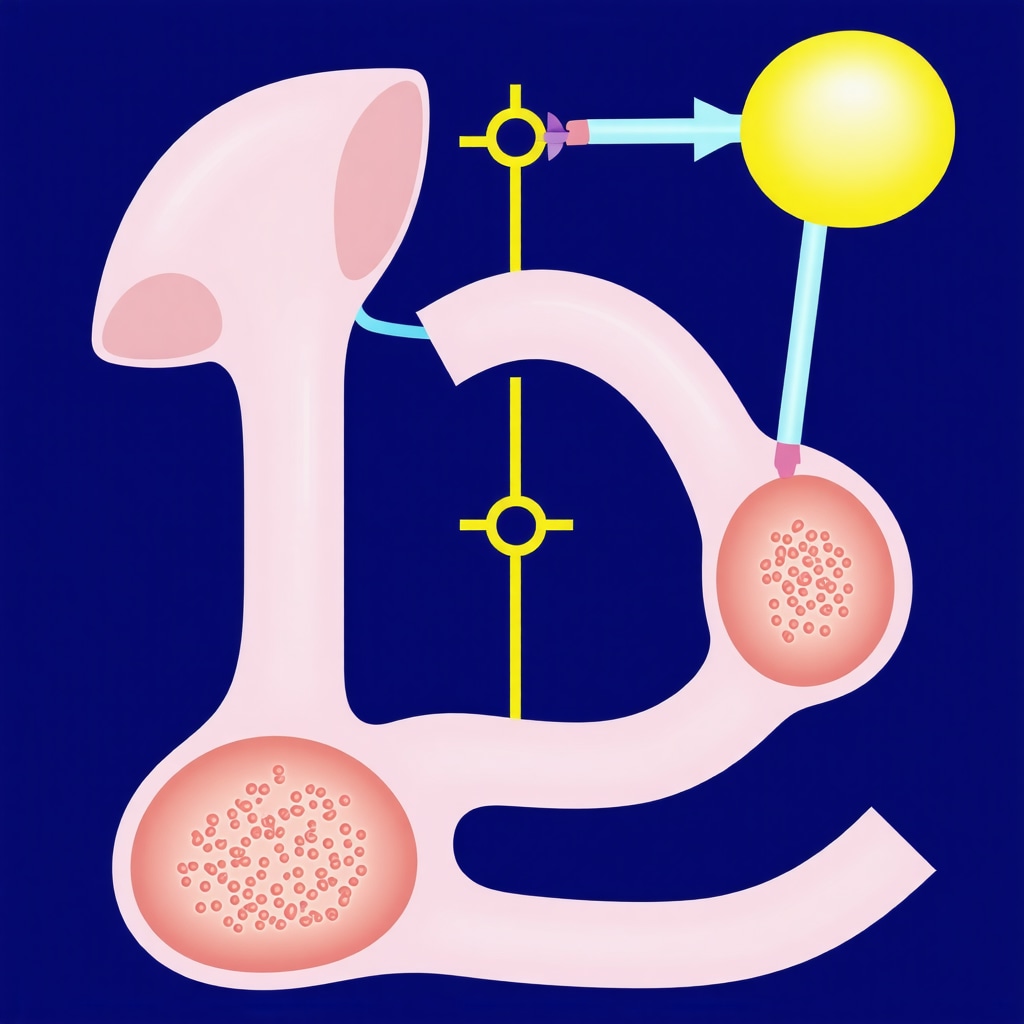 Illustration showing Semaglutide receptor binding and appetite suppression