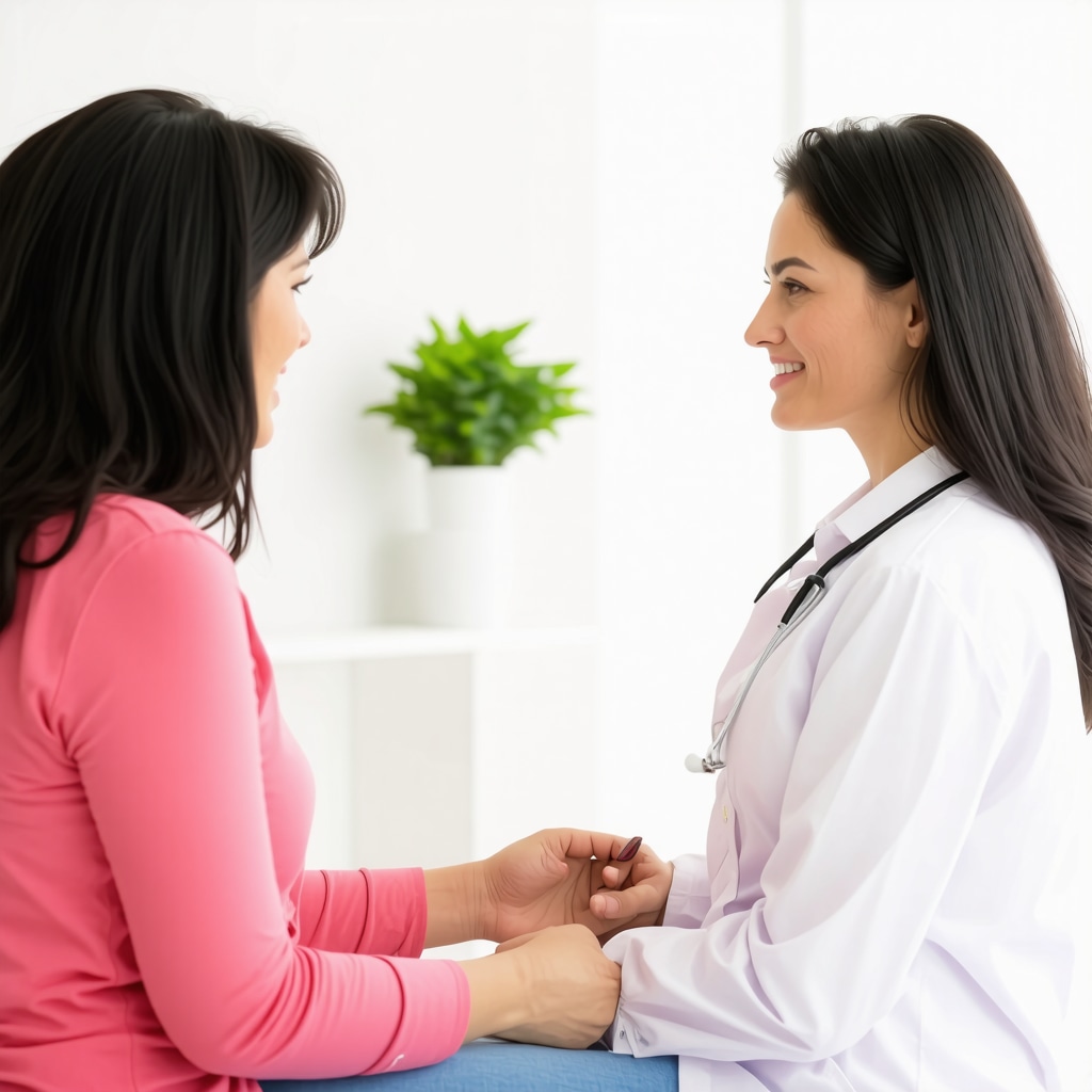 Healthcare professional consulting with patient about weight loss plan with semaglutide and diet strategies.
